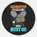 Recherche de tennis humour autocollants Amoureux du badminton
