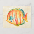 Recherche de poissons cartes postales Aquarelle