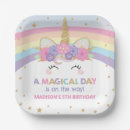 Recherche de rainbow assiettes Fille anniversaire