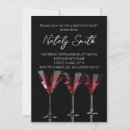 Recherche de verre de martini invitations Rouge