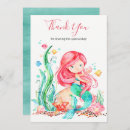 Recherche de sirène mignonne vœux cartes Baby shower de sirène