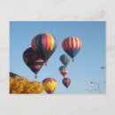 Recherche de montgolfière cartes postales Bleu