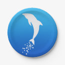 Recherche de dauphins assiettes en papier Bleu
