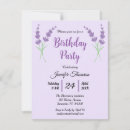 Recherche de lavender anniversaire invitations Classique