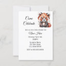 Recherche de panda rouge invitations Aquarelle
