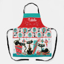 Recherche de noël de chat tabliers Vintage