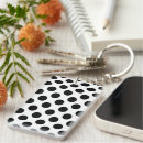 Recherche de pois noir blanc porteclés Motif à points polka