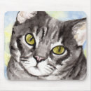 Recherche de chat rayé tapis souris Aquarelle