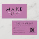 Recherche de pour le maquilleur cartes visite Client(e)