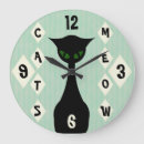 Recherche de chat moderne horloges Noir