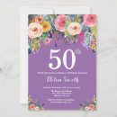 Recherche de purple floral anniversaire invitations Fête d'anniversaire pour adulte