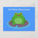 Zoek naar kikker cartoons briefkaarten Schattig