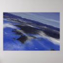Recherche de paysage de fractale posters Bleu