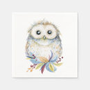 Recherche de chouette blanche maison deco Aquarelle