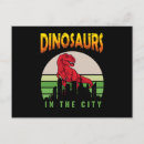 Recherche de drôle de dinosaure cartes postales Tyrannosaure