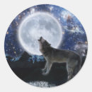 Recherche de lune loup autocollants Loups