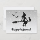 Recherche de silhouette de sorcière cartes postales Chauves souris