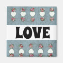 Recherche de coeur abstrait magnets Bleu