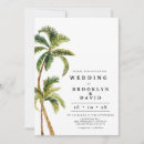 Recherche de palm tree mariage invitations Aquarelle