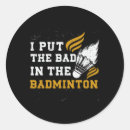 Recherche de vieille femme autocollants Joueur de badminton