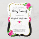 Recherche de rose noir baby shower invitations Rayures