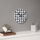 Recherche de motif noir et blanc horloges Pour elle
