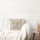 Recherche de taupe décoration coussins Monogramme