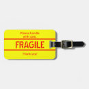 Recherche de fragile bagages étiquettes Jaune