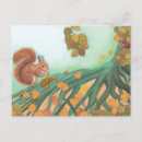 Recherche de noisettes cartes postales Écureuil