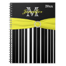 Recherche de jaune et noir carnets Monogrammé