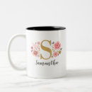 Recherche de lettres fleuries tasses Élégant