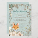 Recherche de fox baby shower invitations Typographie