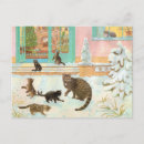 Zoek naar kat schilderen briefkaarten Katten