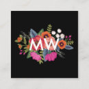 Recherche de arrière plan noir cartes visite Floral