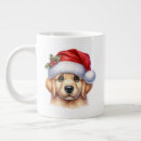 Recherche de noël de golden retriever tasses Doré