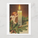 Recherche de ange avec la bougie cartes postales Neige