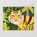 Recherche de tigre cartes postales jungle