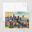 Recherche de horizon los angeles cartes postales Aquarelle