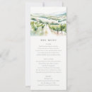 Recherche de vignoble mariage menus Aquarelle