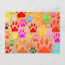 Recherche de patte de chien cartes postales Pattes