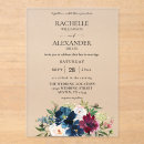 Recherche de bordeaux et bleu marine mariage invitations À élégantes