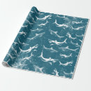 Recherche de requin blanc papier cadeau Bleu