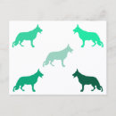 Recherche de silhouette de chien cartes postales Berger allemand