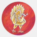 Recherche de poulet rouge autocollants Drôle