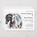 Recherche de cheval noir invitations Aquarelle