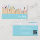 Recherche de crayons colorés cartes visite Professeur d'art