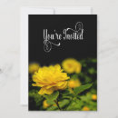 Recherche de jaune sur le noir invitations Fleur