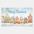 Recherche de neige rectangles autocollants Mignon