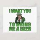 Recherche de bière irlandaise cartes postales Vert