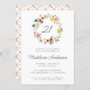 Recherche de floral 21ans anniversaire invitations Vingt et unième anniversaire